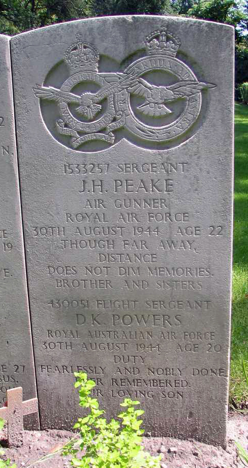 Sgt James Henry Peake<br/><br /><br />died August 30th, 1944